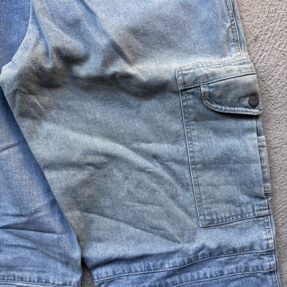 Deadstock 90s Dockers Jeans Mens 29x30 Pleated Denim Levis Cargo Tapered Vintage - Picture 9 of 11